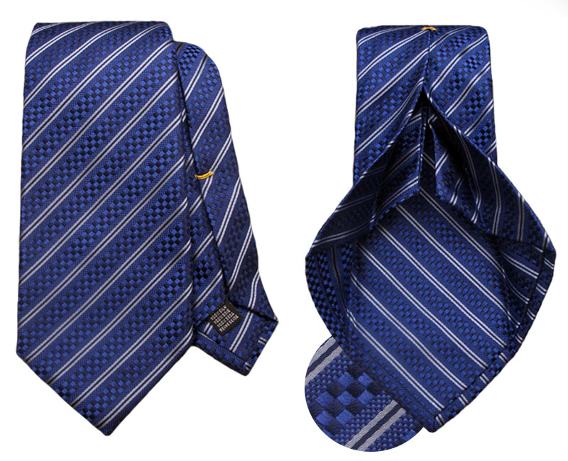 Grey Stripe on Blue